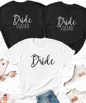 Set 3 tricouri Petrecerea burlacitelor "Bride Squad"